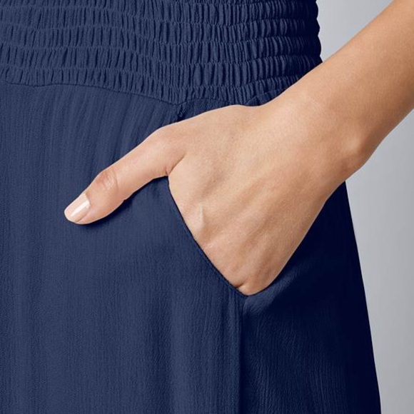 Sold elsewhere Lace Inset Jumpsuit M Navy Blue Brand New - Picture 7 of 11